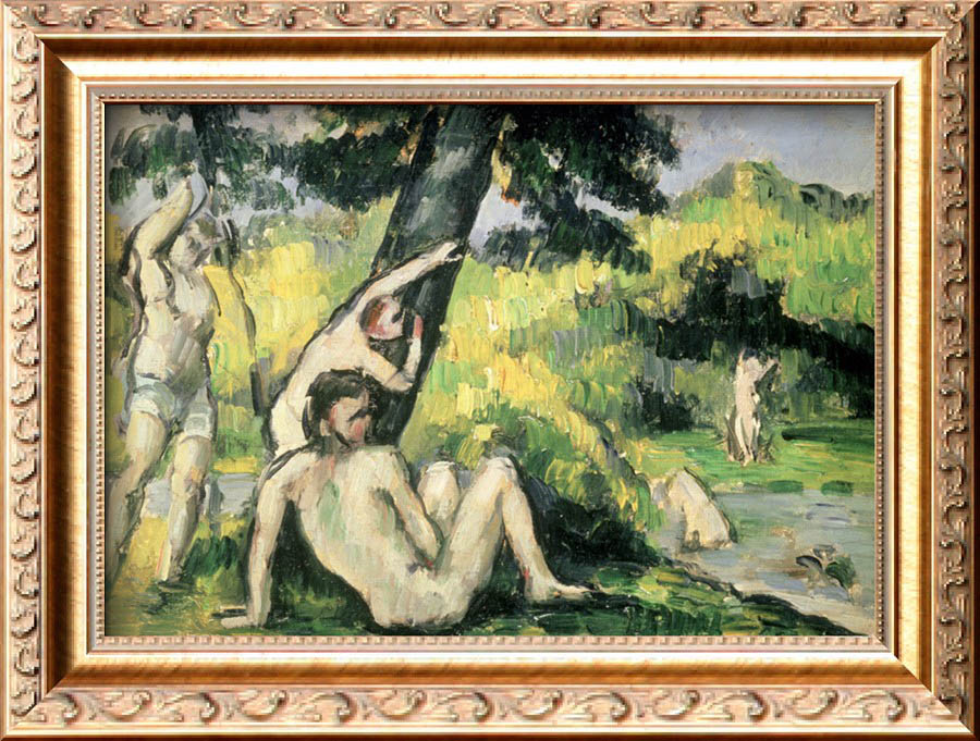 The Bathing Place - Paul Cezanne Painting